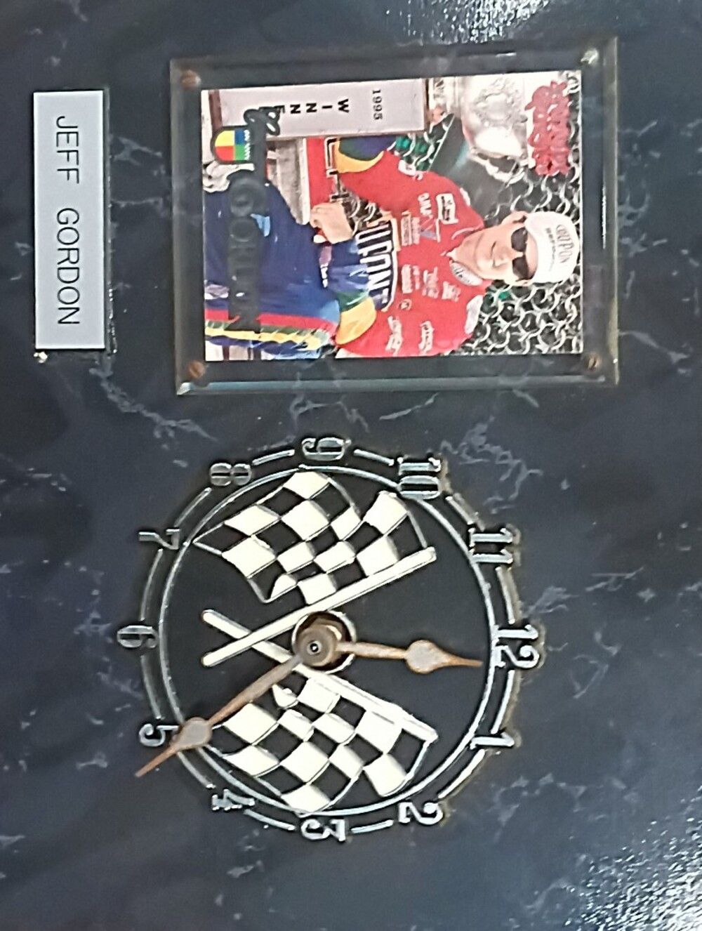Vintage Jeff Gordon NASCAR Wall Clock Plaque 1995 Racing Decor Collectible